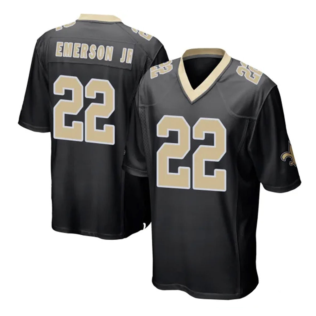 NO.Saints #22 Martin Emerson Jr. Player Black Home Game Ldoa Stitched Jerseys