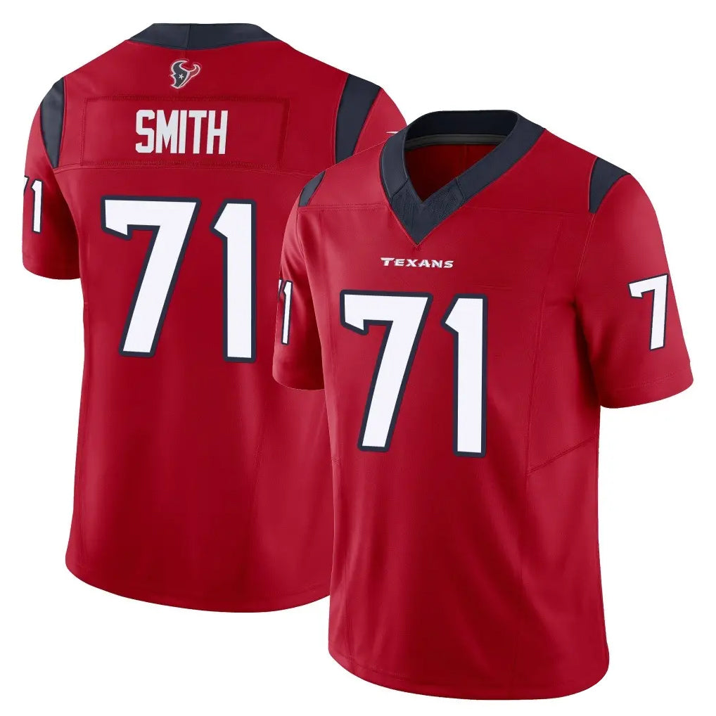 H.Texans #71 Braden Smith Player Red Limited Vapor F.U.S.E. Home Game Ldoa Stitched Jerseys