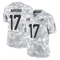 M.Dolphins #17 Trey Moore Player Arctic Camo Salute To Service Limited Game Ldoa Stitched Jerseys