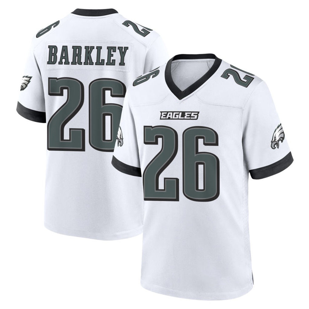 P.Eagles #26 Saquon Barkley Player White Game Home Ldoa Stitched Jerseys