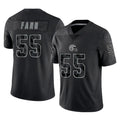 C.Browns #55 Spencer Fano Player Black Reflective Home Game Ldoa Stitched Jerseys