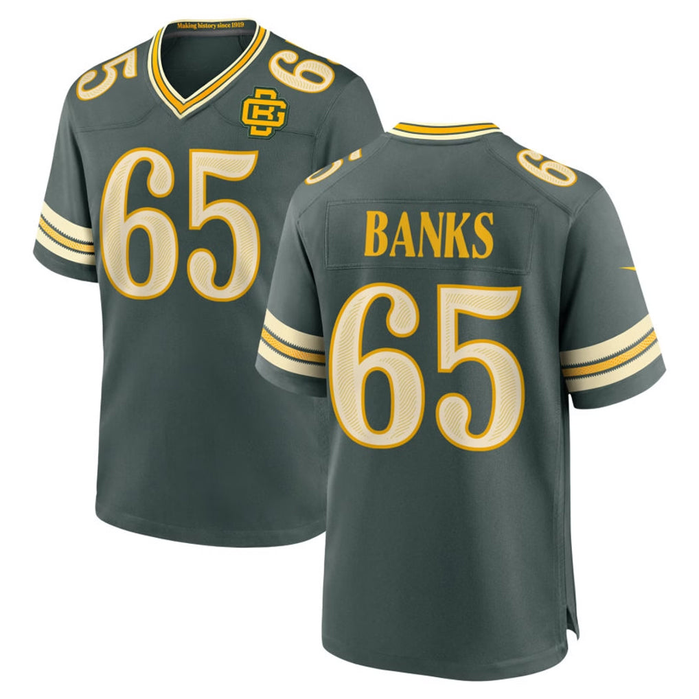 GB.Packers #65 Aaron Banks Player Green 2026 Rivalries Collection Home Game Ldoa Stitched Jerseys