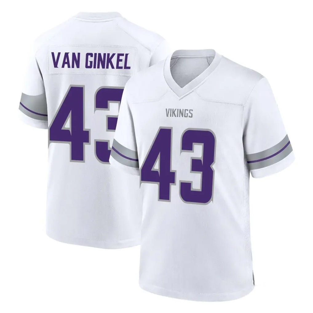 M.Vikings #43 Andrew Van Ginkel Player White Alternate Home Game Ldoa Stitched Jerseys