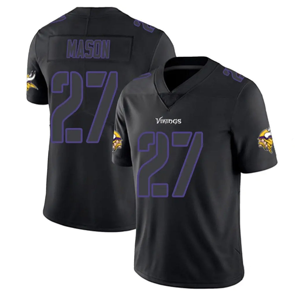 M.Vikings #27 Jordan Mason Player Black Impact LImited Home Game Ldoa Stitched Jerseys
