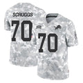 D.Lions #70 Juice Scruggs Player Arctic Camo Salute To Service Limited Ldoa Stitched Jerseys