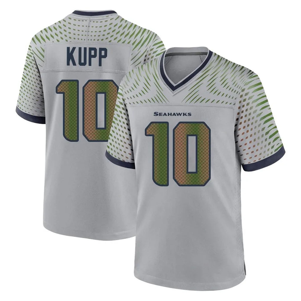 S.Seahawks #10 Cooper Kupp Player Grey 2025 Rivalries Collection Home Game Ldoa Stitched Jerseys