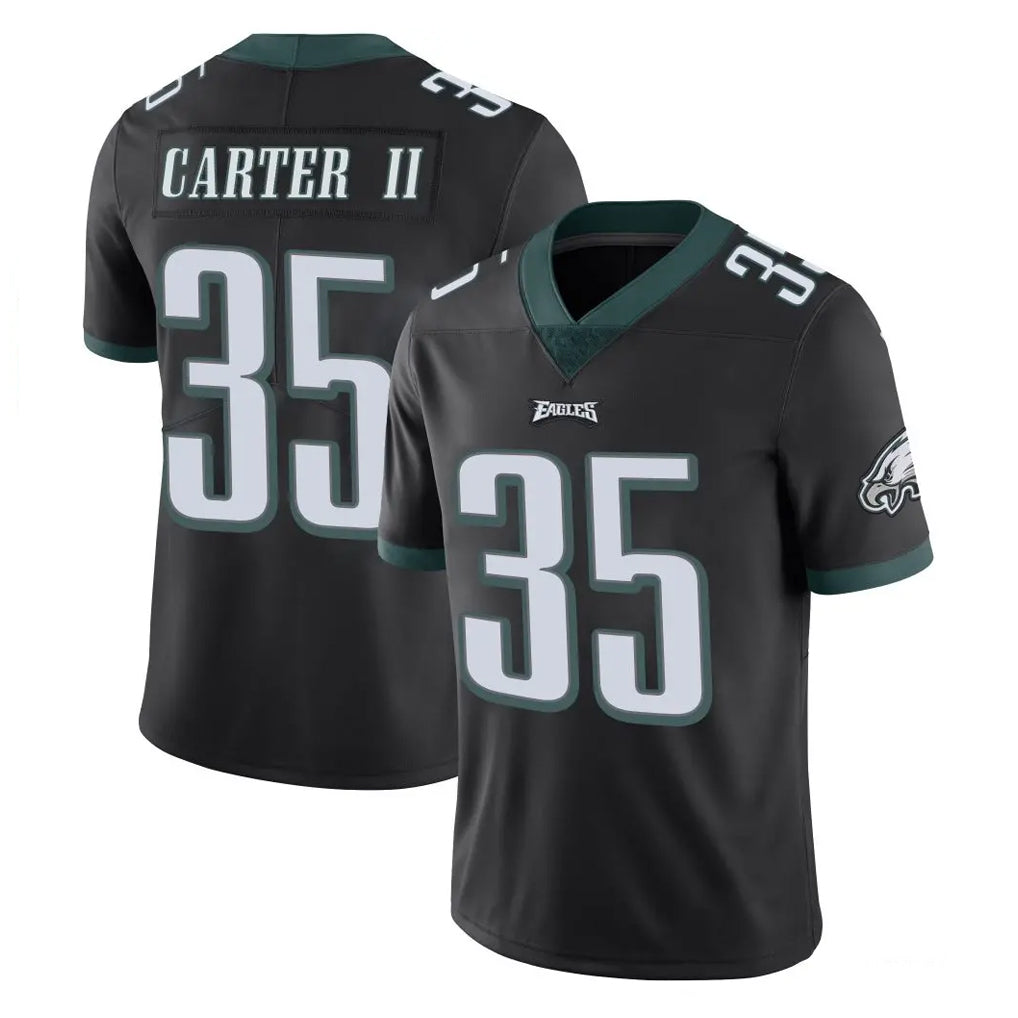P.Eagles #35 Michael Carter II Player Black Limited Vapor Untouchable Home Game Ldoa Stitched Jerseys