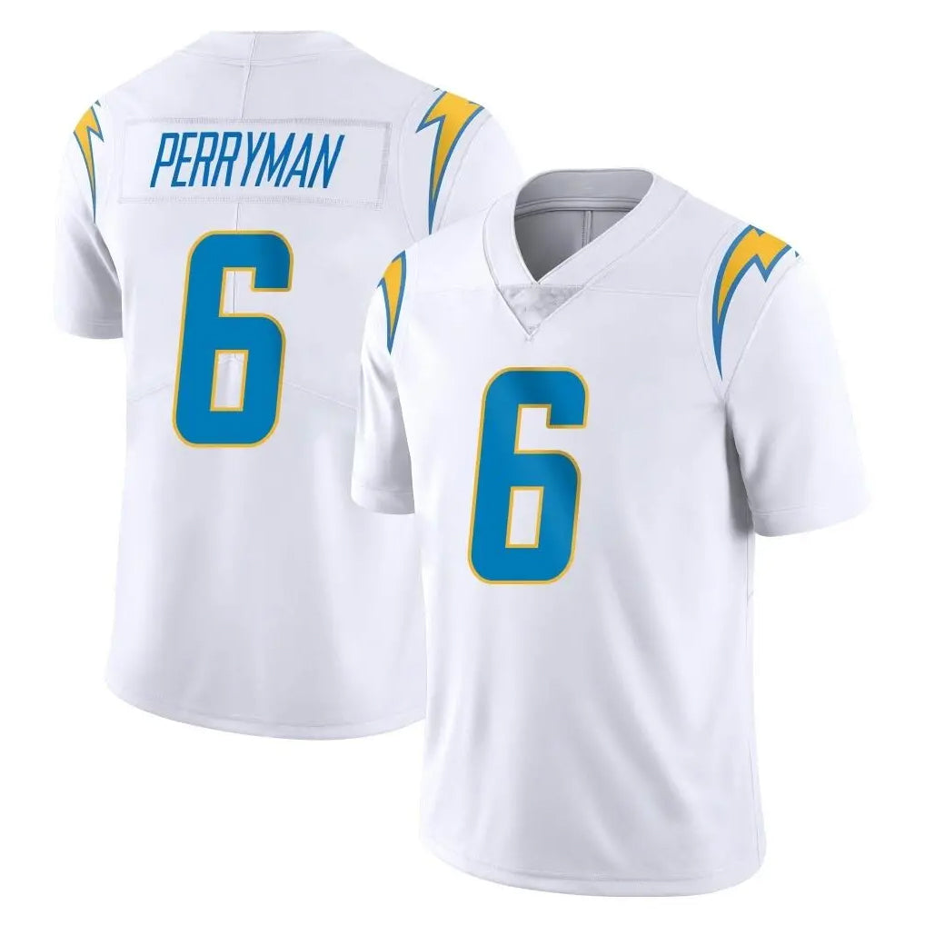 LA.Chargers #6 Denzel Perryman Player White Limited Vapor Untouchable Home Game Ldoa Stitched Jerseys