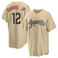A.Diamondbacks #12 Lourdes Gurriel Jr Player Tan City Connect Home Game Ldoa Stitched Jerseys