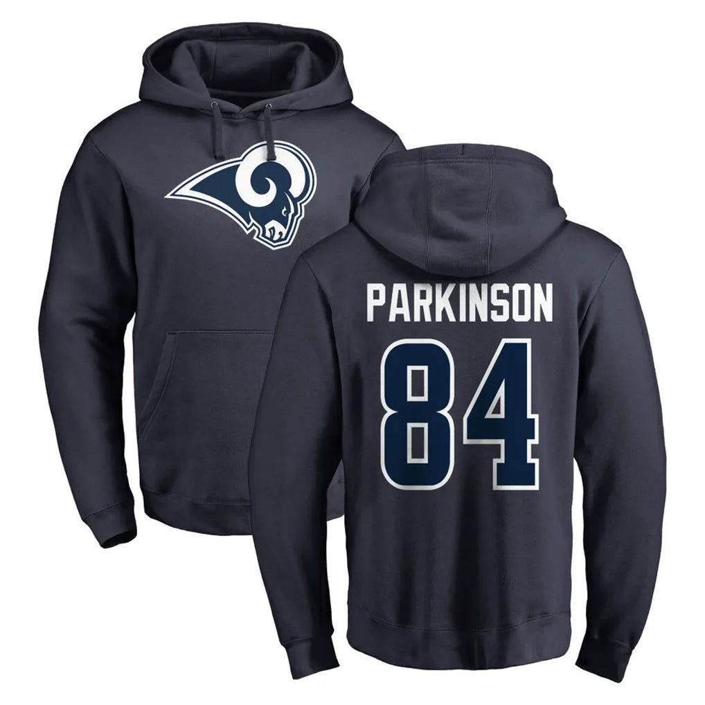 LA.Rams #84 Colby Parkinson Player Navy Pullover Hoodie Limited Game Ldoa Stitched Jerseys