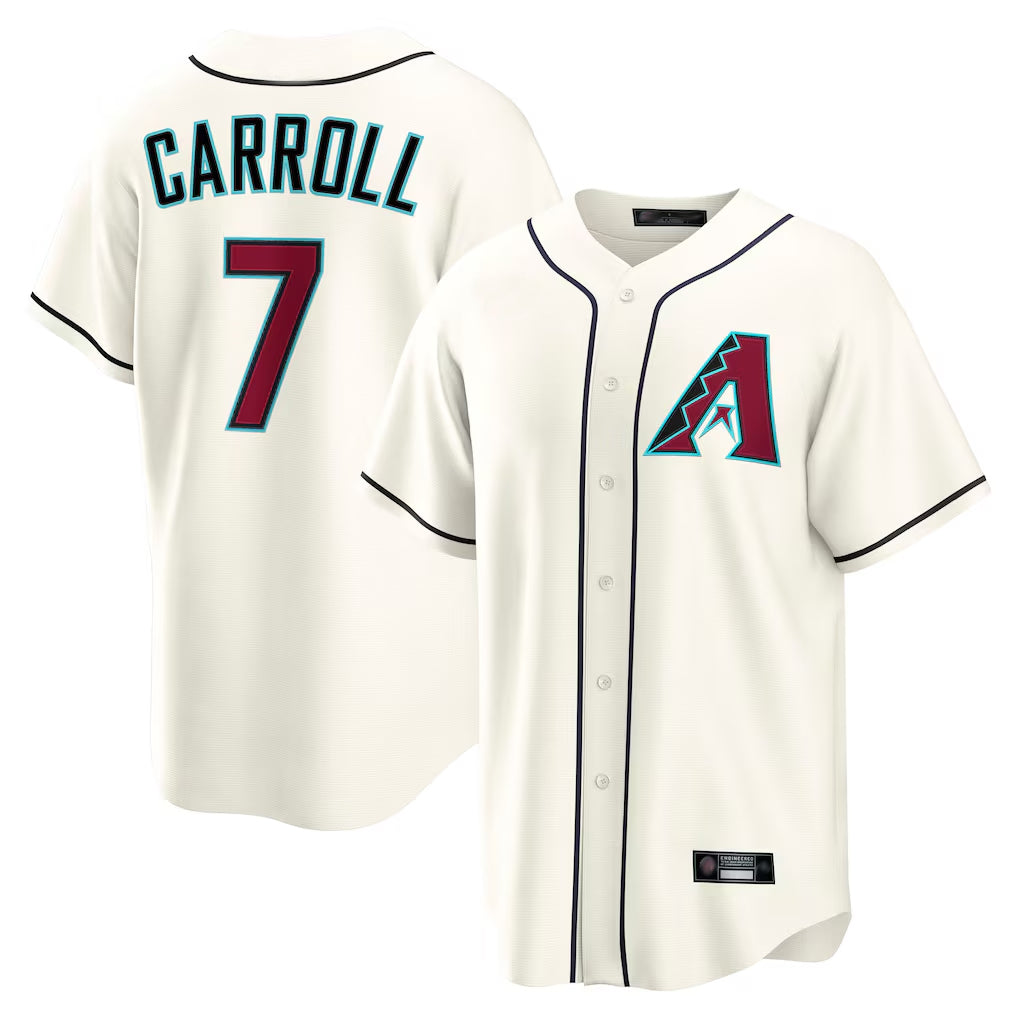 A.Diamondbacks #7 Corbin Carroll Player Cream Home Game Ldoa Stitched Jerseys