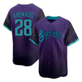 A.Diamondbacks #28 Nolan Arenado Player Purple City Connect Limited Home Game Ldoa Stitched Jerseys
