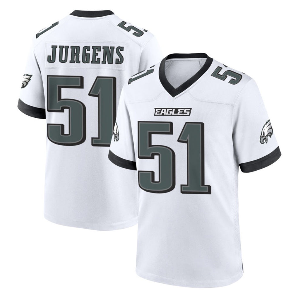 P.Eagles #51 Cam Jurgens Player White Game Home Ldoa Stitched Jerseys