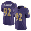 B.Ravens #92 Nnamdi Madubuike Player Purple Color Rush Vapor Untouchable Limited Home Game Ldoa Stitched Jerseys