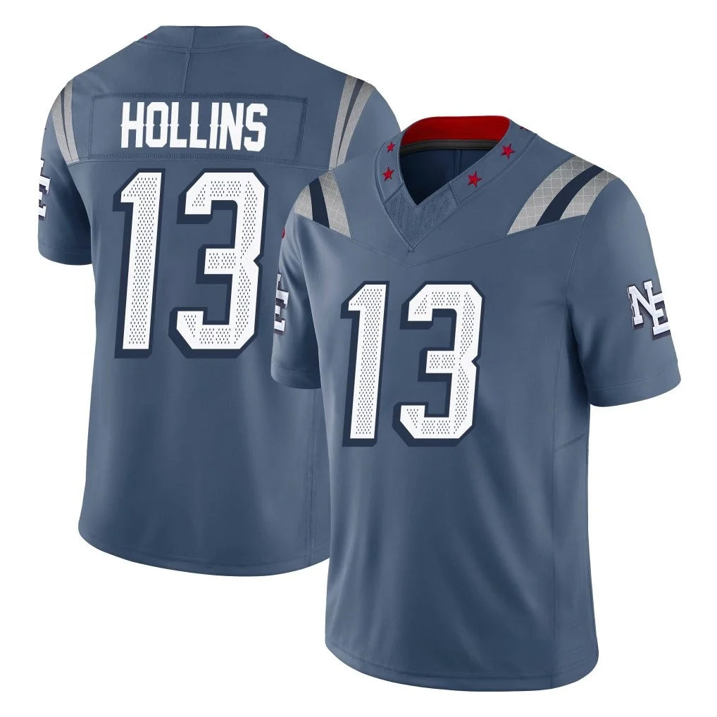 NE.Patriots #13 Mack Hollins Player Blue Limited Rivalries Collection Home Game Ldoa Stitched Jerseys
