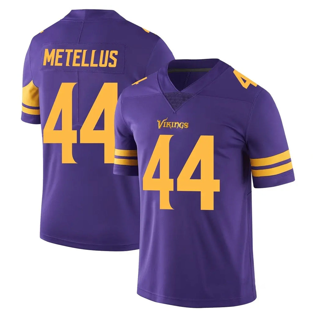 M.Vikings #44 Josh Metellus Player Purple Limited Color Rush Home Game Ldoa Stitched Jerseys