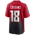 A.Falcons #18 Kirk Cousins Player Red Home Game Ldoa Stitched Jerseys
