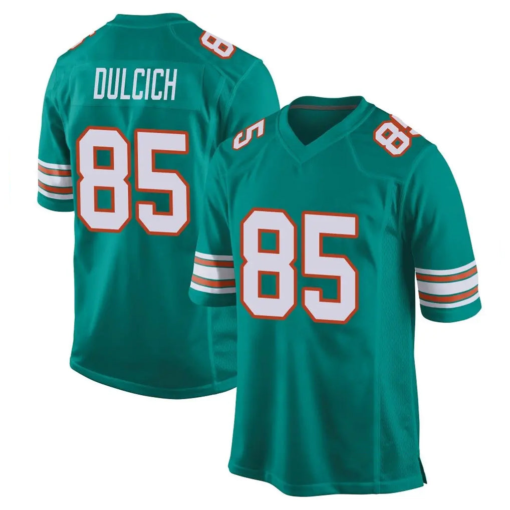 M.Dolphins #85 Greg Dulcich Player Aqua Alternate Home Game Ldoa Stitched Jerseys