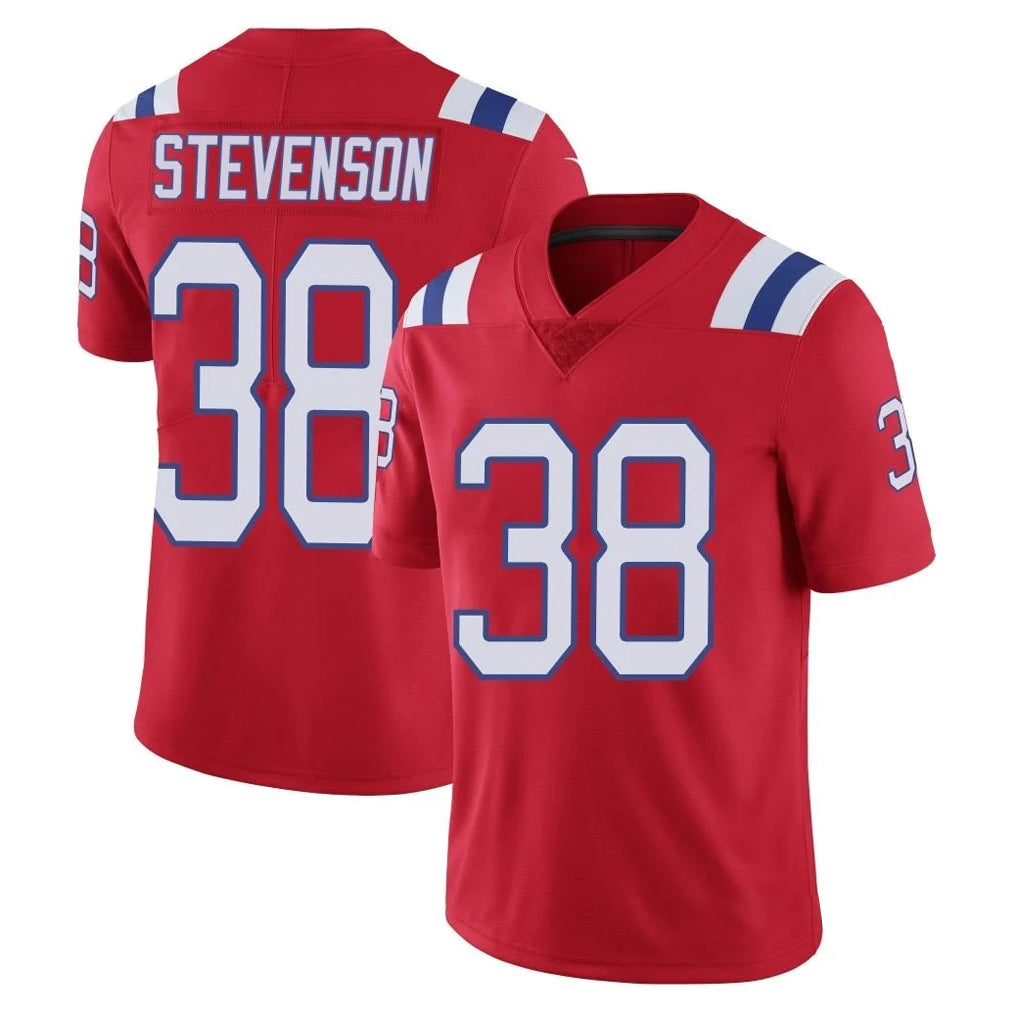 NE.Patriots #38 Rhamondre Stevenson Player Red Vapor Untouchable Home Game Ldoa Stitched Jerseys
