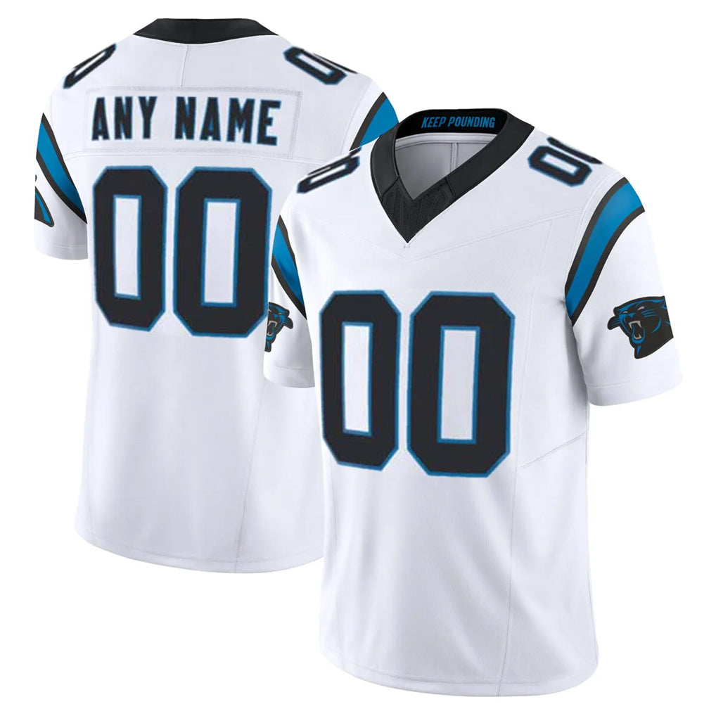 Custom C.Panthers White Vapor F.U.S.E. Limited Home Game Any Name & Numbers Ldoa Stitched Jerseys