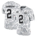 C.Browns #2 Shedeur Sanders Player Arctic Camo Salute to Service Limited Home Game Ldoa Stitched Jerseys