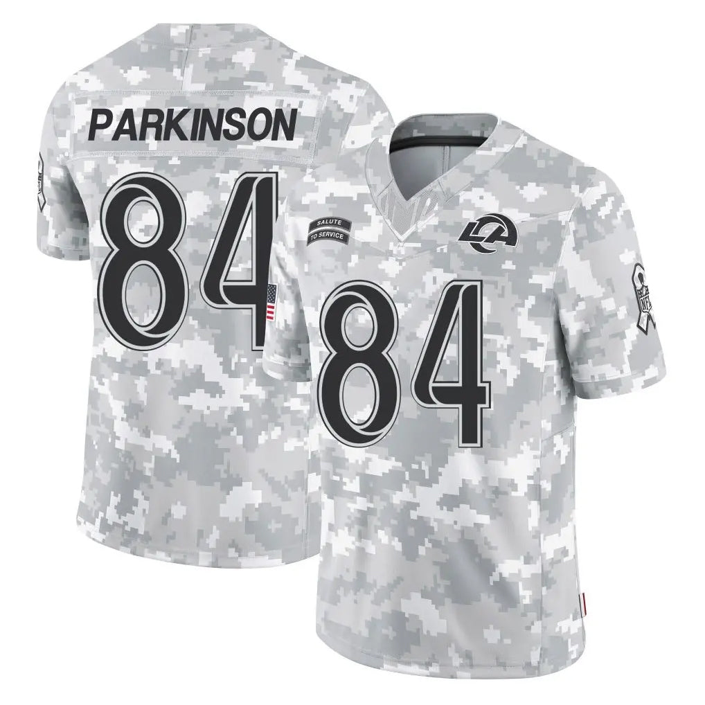 LA.Rams #84 Colby Parkinson Player Arctic Camo Salute To Service Limited Game Ldoa Stitched Jerseys