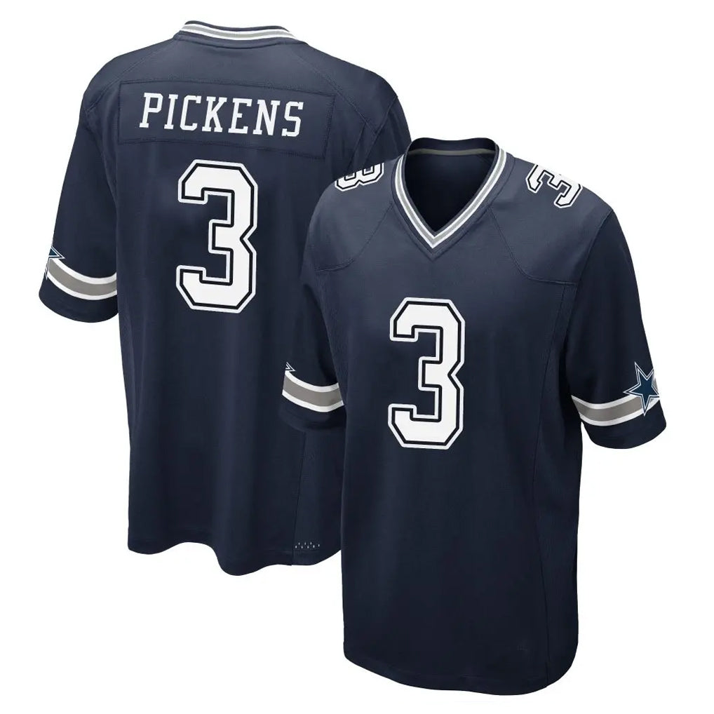 D.Cowboys #3 George Pickens Player Navy Home Game Ldoa Stitched Jerseys