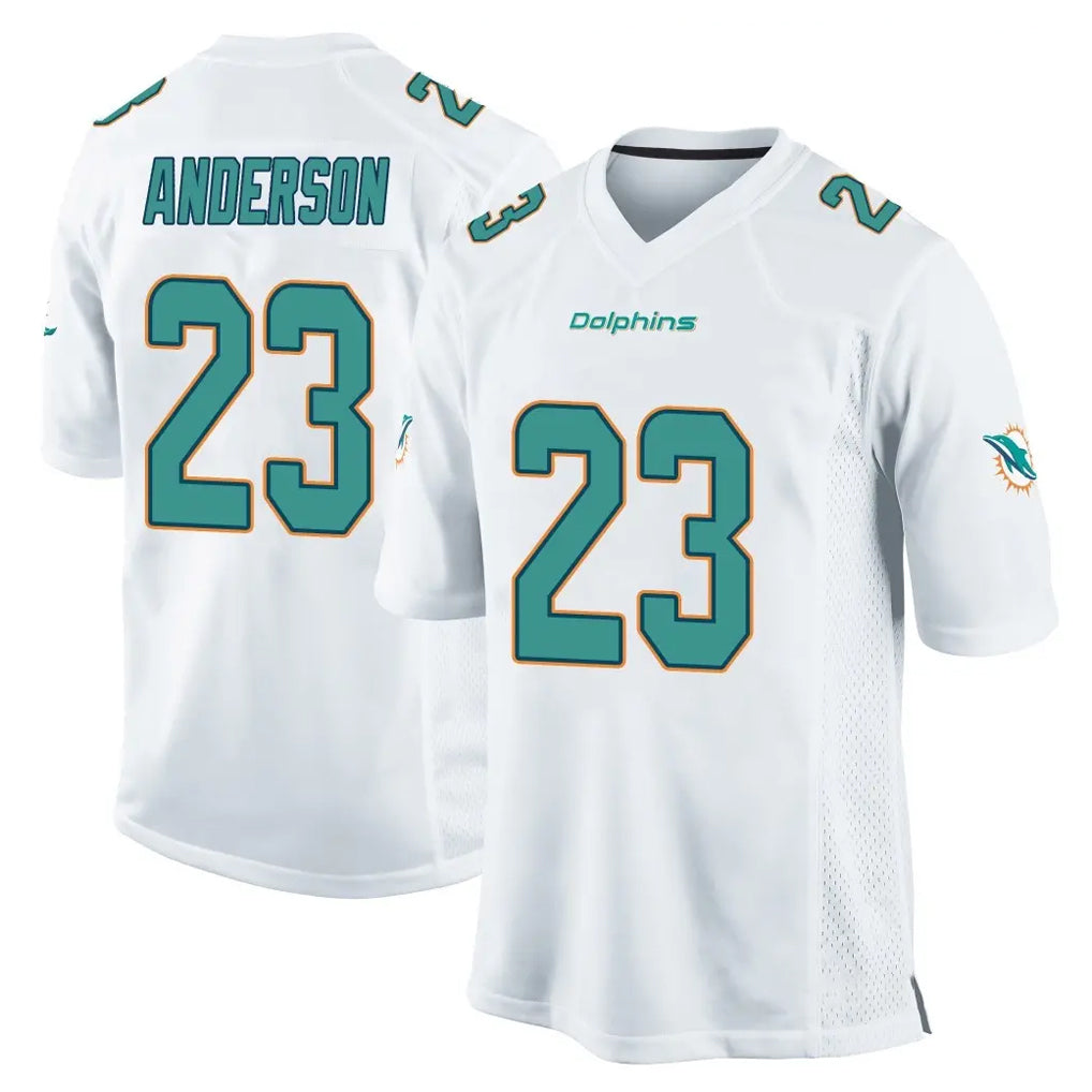 M.Dolphins #23 Zayne Anderson Player White Home Game Ldoa Stitched Jerseys