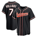 B.Orioles #7 Jackson Holliday Player Black Out Home Game Ldoa Stitched Jerseys