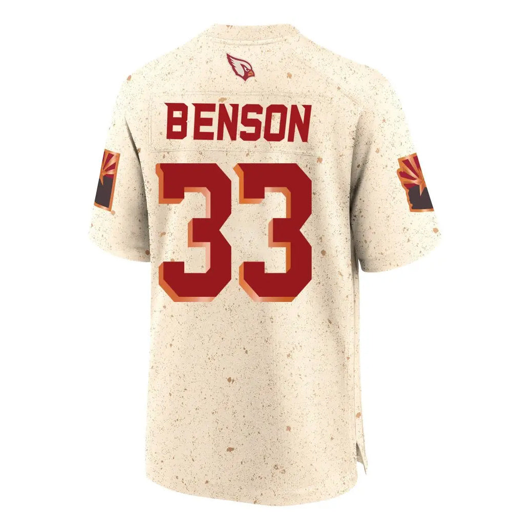 A.Cardinals #33 Trey Benson Player Cream Rivalries Collection Game Ldoa Stitched Jerseys