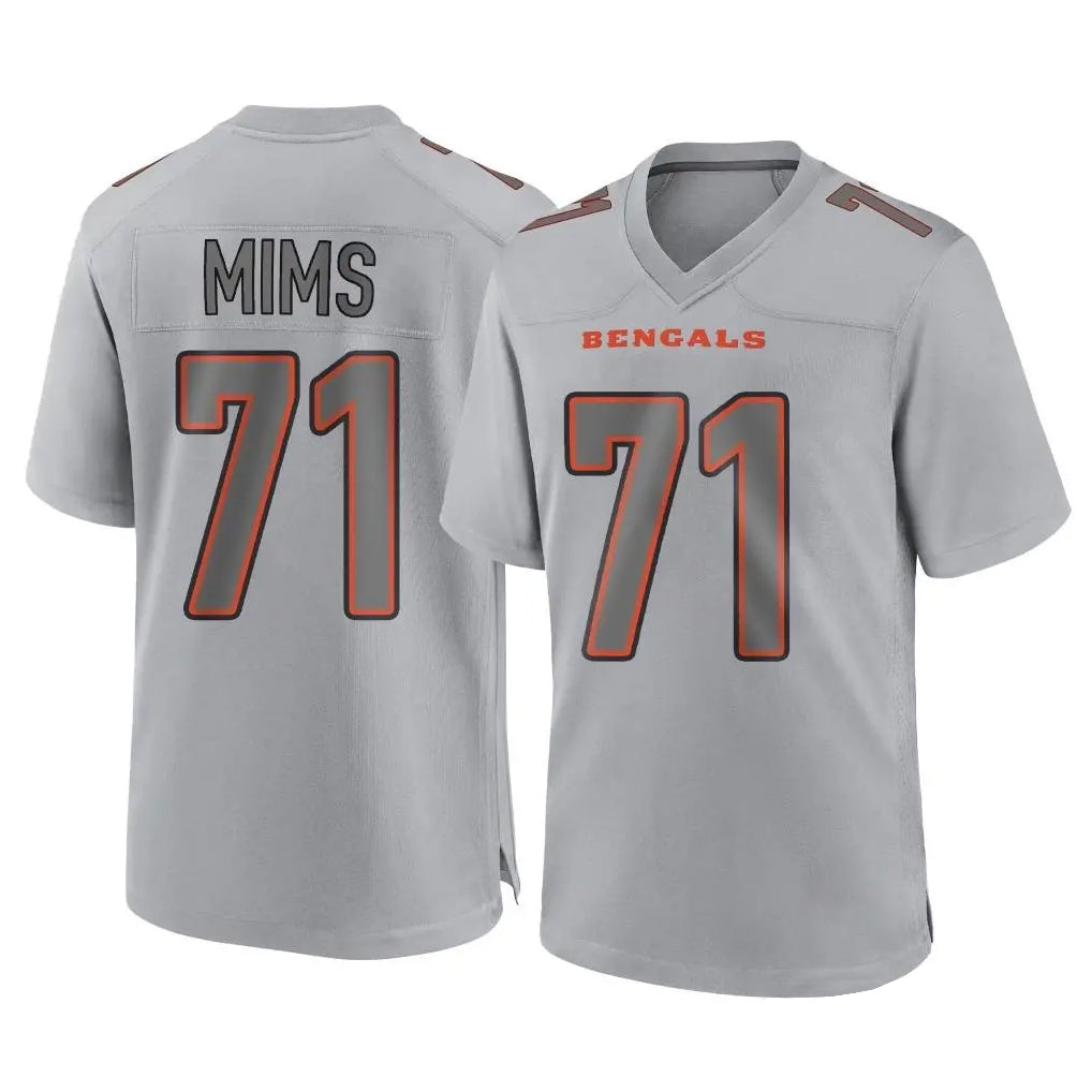 C.Bengals #71 Amarius Mims Player Gray Atmosphere Fashion Game Ldoa Stitched Jerseys