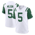 NY.Jets #5 Garrett Wilson Player White Classic Home Game Ldoa Stitched Jerseys