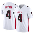 A.Falcons #4 Jahan Dotson Player White Vapor F.U.S.E. Limited Ldoa Stitched Jerseys