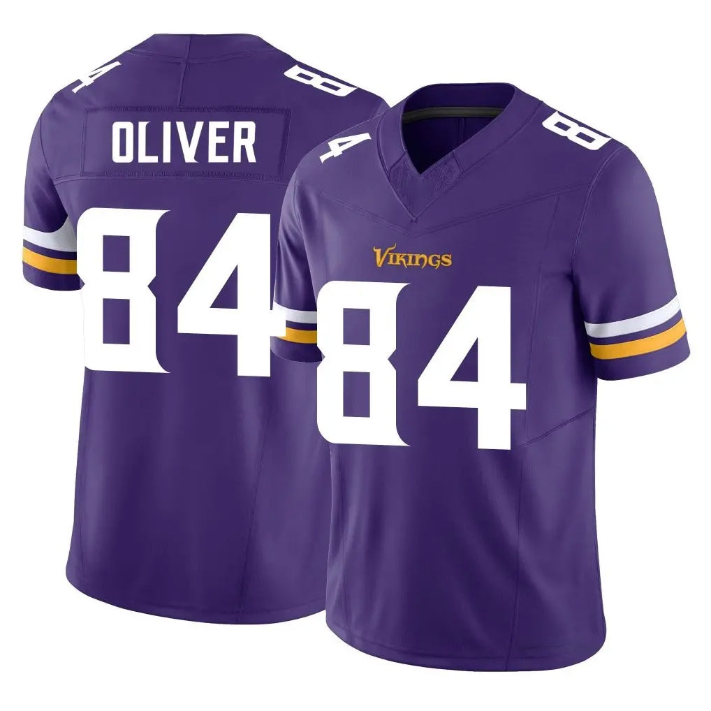 M.Vikings #84 Josh Oliver Player Purple Limited Vapor F.U.S.E. Home Game Ldoa Stitched Jerseys