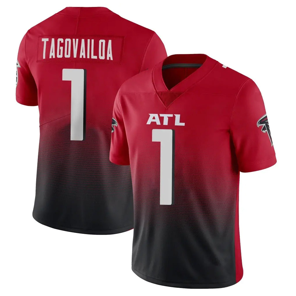 A.Falcons #1 Tua Tagovailoa Player Red Vapor Untouchable Limited Home Game Ldoa Stitched Jerseys