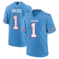 T.Titans #1 Cam Ward Player Light Blue 2026 Game Home Ldoa Stitched Jerseys