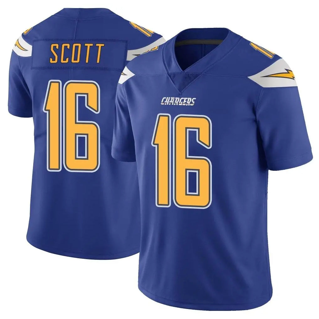 LA.Chargers #16 J.K. Scott Player Royal Limited Color Rush Vapor Untouchable Home Game Ldoa Stitched Jerseys