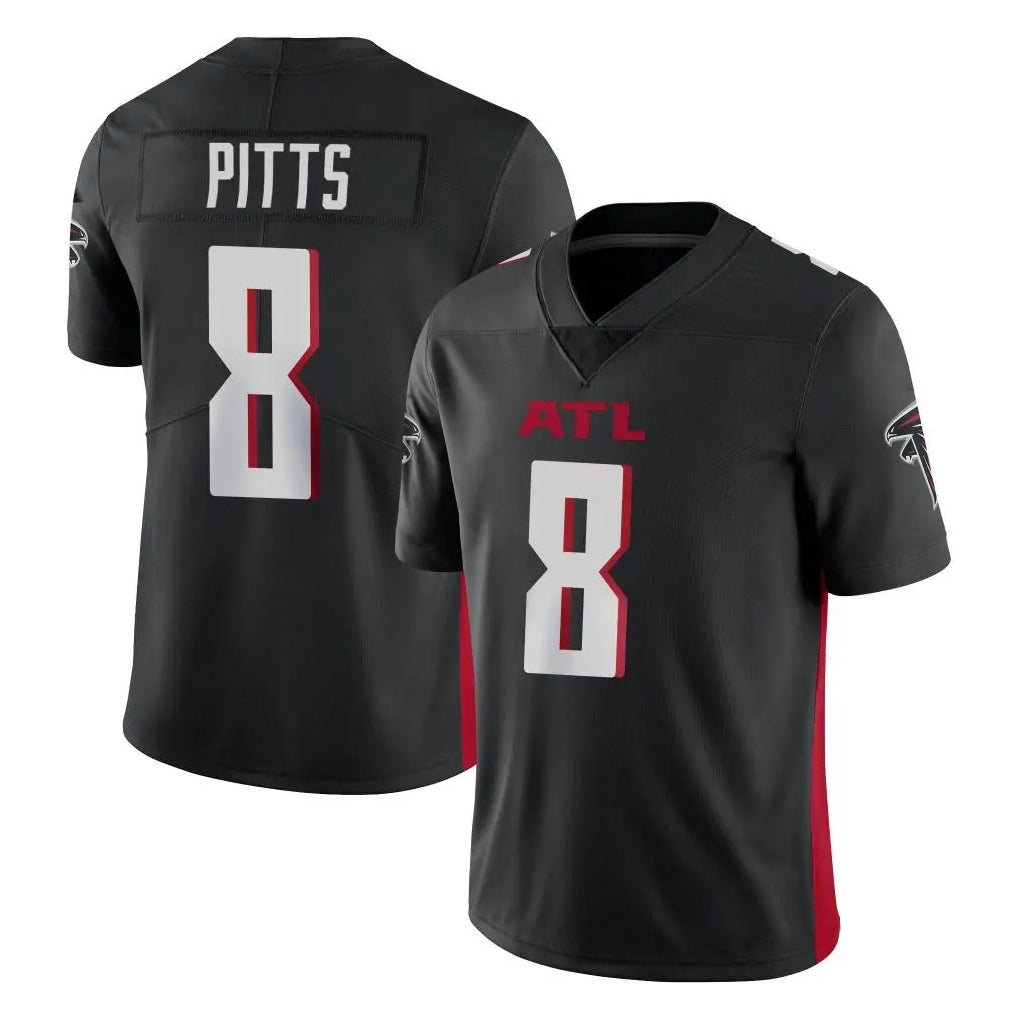 A.Falcons #8 Kyle Pitts Sr. Player Black Vapor Untouchable Limited Home Game Ldoa Stitched Jerseys