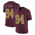 W.Commanders #94 Daron Payne Player Burgundy Alternate Vapor Untouchable Home Game Ldoa Stitched Jerseys