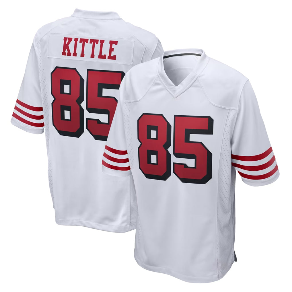 SF.49ers #85 George Kittle Player White Limited Home Game Ldoa Stitched Jerseys