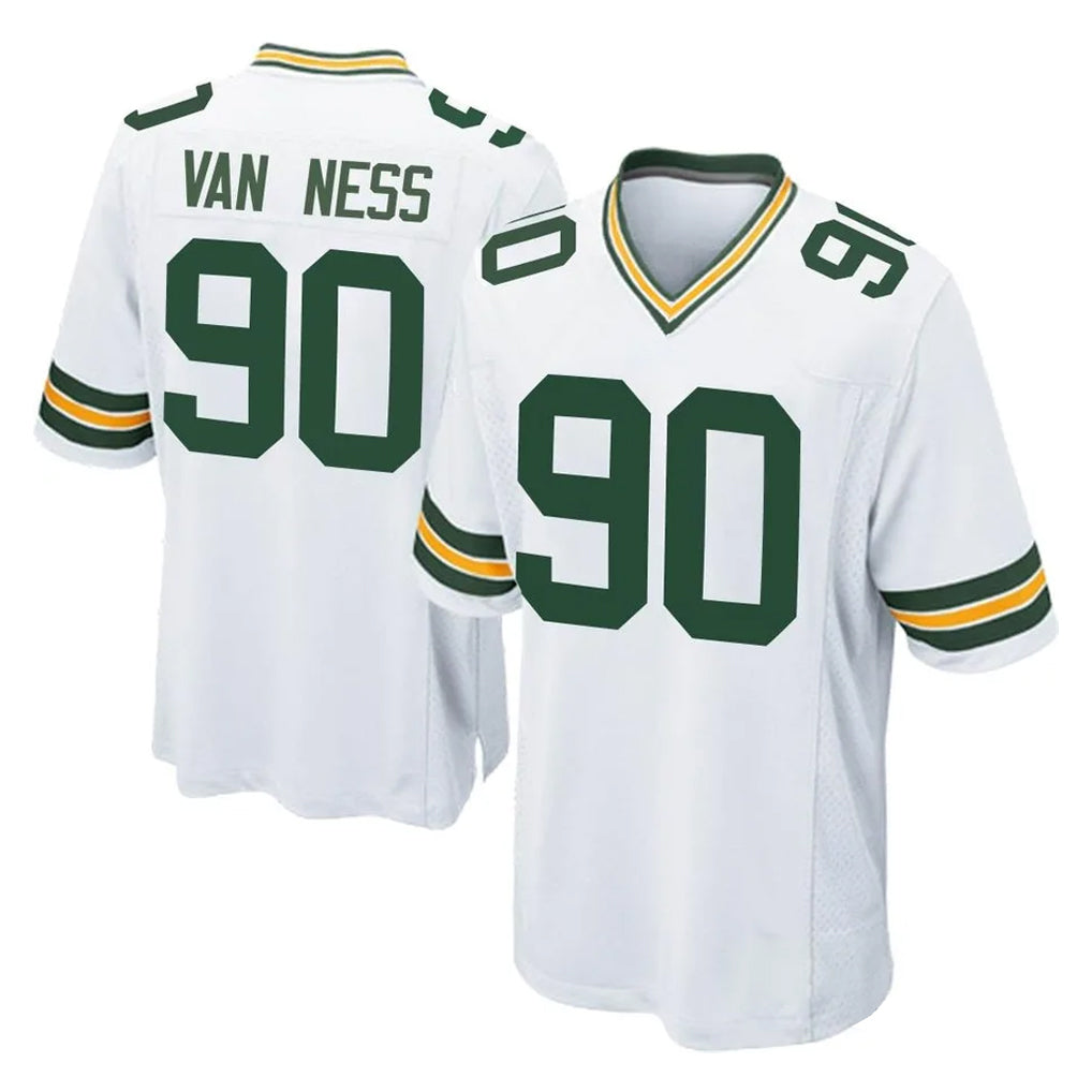 GB.Packers #90 Lukas Van Ness Player White Home Game Ldoa Stitched Jerseys