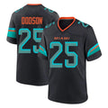 M.Dolphins #25 Tyrel Dodson Player Black Pitch Rivalries Collection Home Game Ldoa Stitched Jerseys