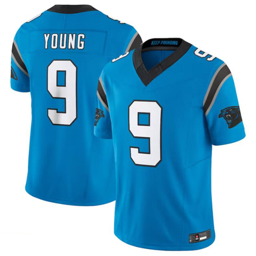 C.Panthers #9 Bryce Young Blue Vapor F.U.S.E. Limited Home Game Ldoa Stitched Jerseys