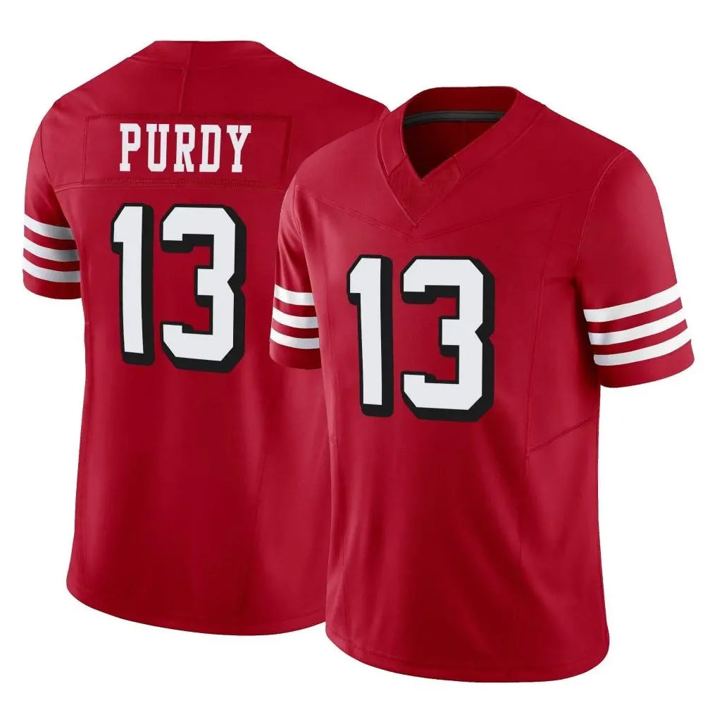 SF.49ers #13 Brock Purdy Player Red Limited Alternate Vapor F.U.S.E. Home Game Ldoa Stitched Jerseys
