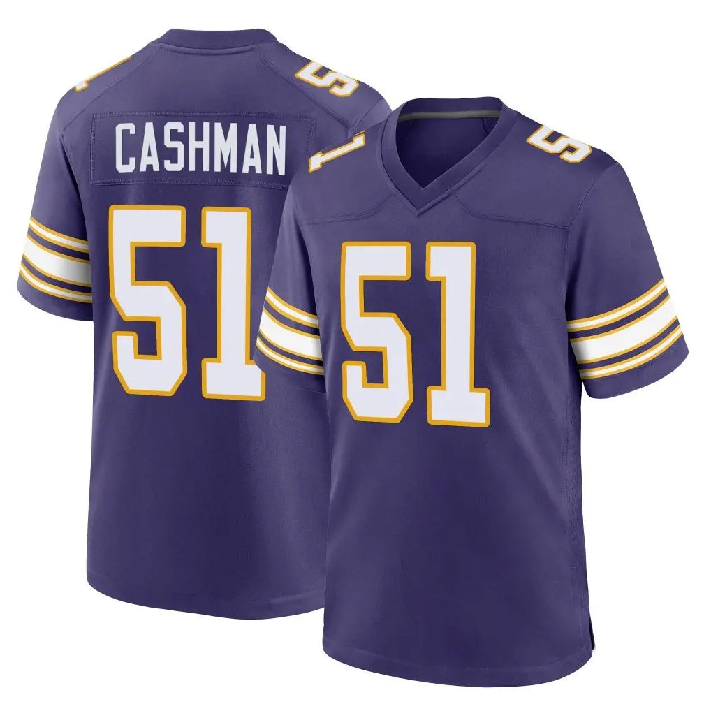 M.Vikings #51 Blake Cashman Player Purple Classic Home Game Ldoa Stitched Jerseys