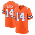 D.Broncos #14 Courtland Sutton Player Orange Alternate Collection Throwback Game Ldoa Stitched Jerseys