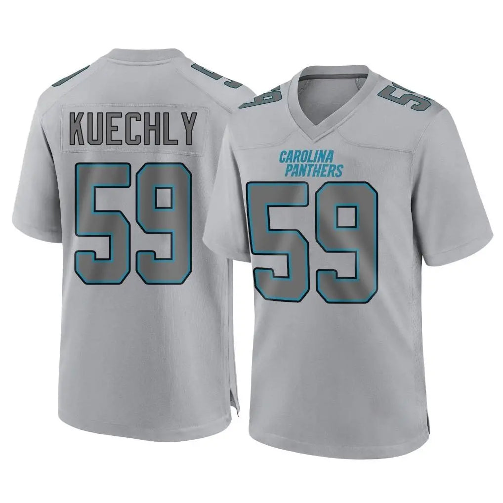 C.Panthers #59 Luke Kuechly Player Gray Atmosphere Fashion Game Ldoa Stitched Jerseys