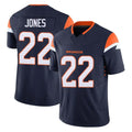 D.Broncos #22 Brandon Jones Player Navy Limited Vapor F.U.S.E. Home Game Ldoa Stitched Jerseys