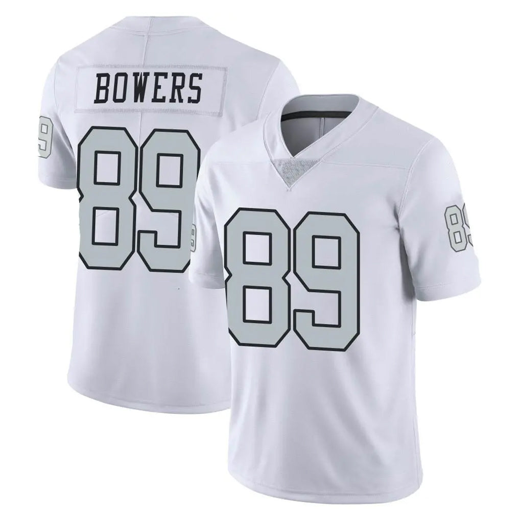 LV.Raiders #89 Brock Bowers Player White Limited Color Rush Home Game Ldoa Stitched Jerseys