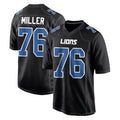 D.Lions #76 Blake Miller Player Black Fashion Home Game Ldoa Stitched Jerseys
